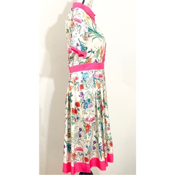 Dalia Macphee pink half button short sleeve dress NWT - Picture 5 of 11